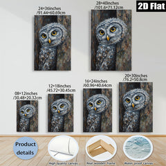 2D flat 1pc Charming Owl Portrait Woodland Wildlife Art Home Decor Living Room Bedroom Gallery Wall Rustic Farmhouse Style Modern Canvas Prints