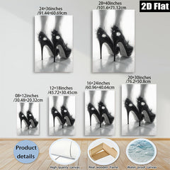 2D flat 1pc Chic High Heels Fashionable Glamorous Wall Art Living Room Bedroom Decor Modern Minimalist Art Prints Canvas Paintings Home Décor