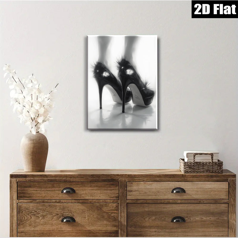 2D flat 1pc Chic High Heels Fashionable Glamorous Wall Art Living Room Bedroom Decor Modern Minimalist Art Prints Canvas Paintings Home Décor