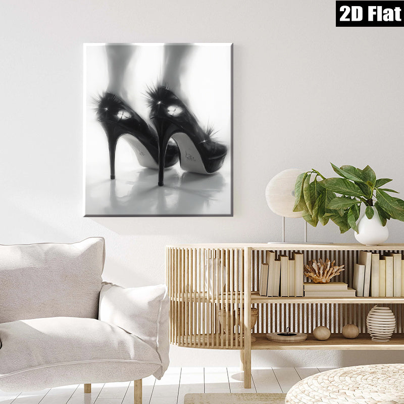 2D flat 1pc Chic High Heels Fashionable Glamorous Wall Art Living Room Bedroom Decor Modern Minimalist Art Prints Canvas Paintings Home Décor