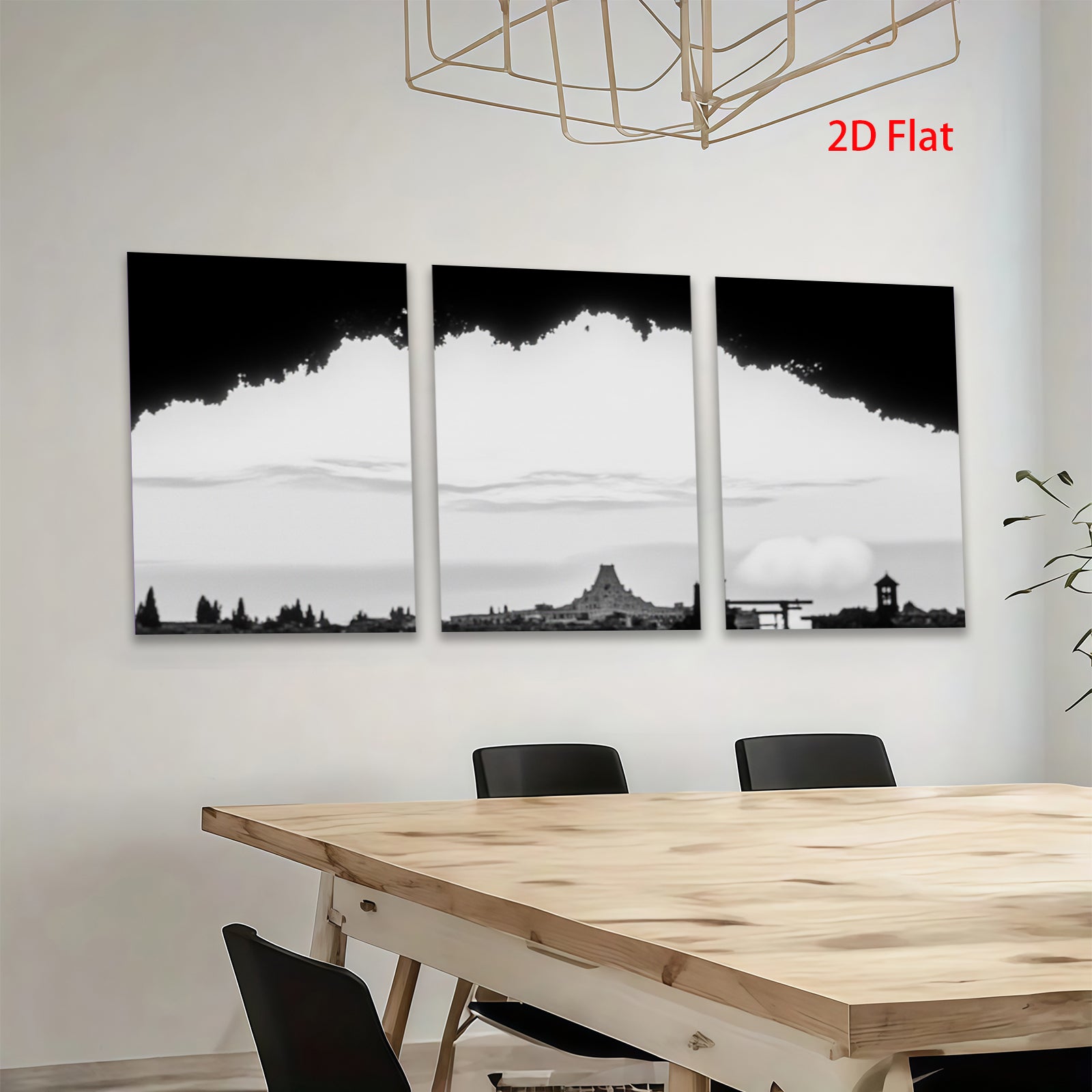 2D flat 1pc Cinderella Castle Magic Kingdom Florida Skyline Wall Art Decor for Living Room Bedroom Gallery Wrapped Canvas Prints Modern Farmhouse Decor Teal Blue