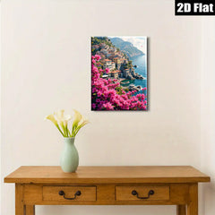 2D flat 1pc Cinque Terre Italian Riviera coastal village landscape wall art for living room bedroom home decor farmhouse style gallery wrapped canvas prints