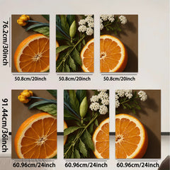 2D flat 1pc Citrus Bloom Still Life botanical wall art modern farmhouse kitchen dining room decor gallery wrapped canvas prints