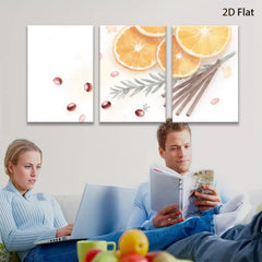 2D flat 1pc Citrus Still Life Botanical Wall Art Modern Farmhouse Decor Living Room Bedroom Kitchen Dining Room Gallery Wrapped Canvas Print