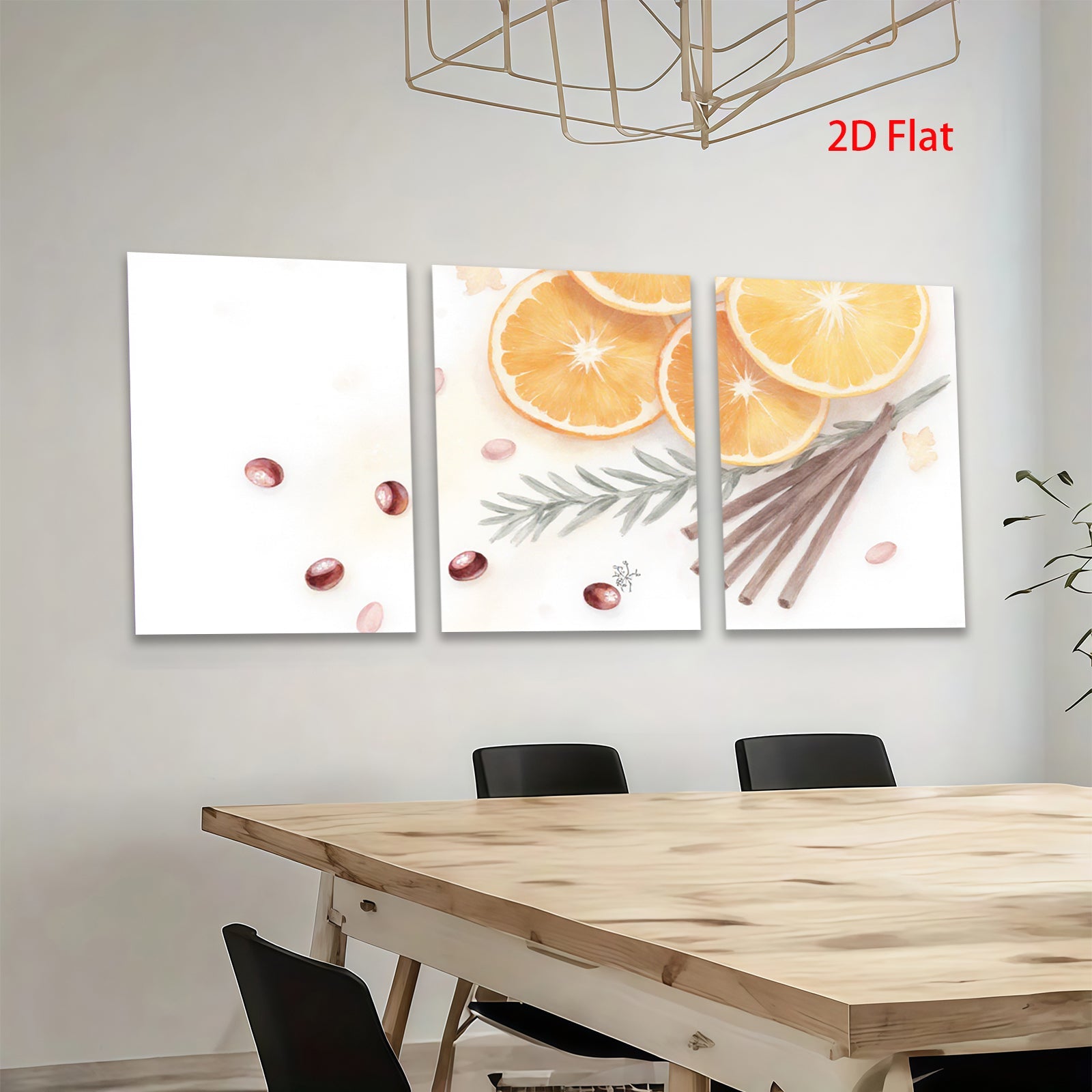 2D flat 1pc Citrus Still Life Botanical Wall Art Modern Farmhouse Decor Living Room Bedroom Kitchen Dining Room Gallery Wrapped Canvas Print
