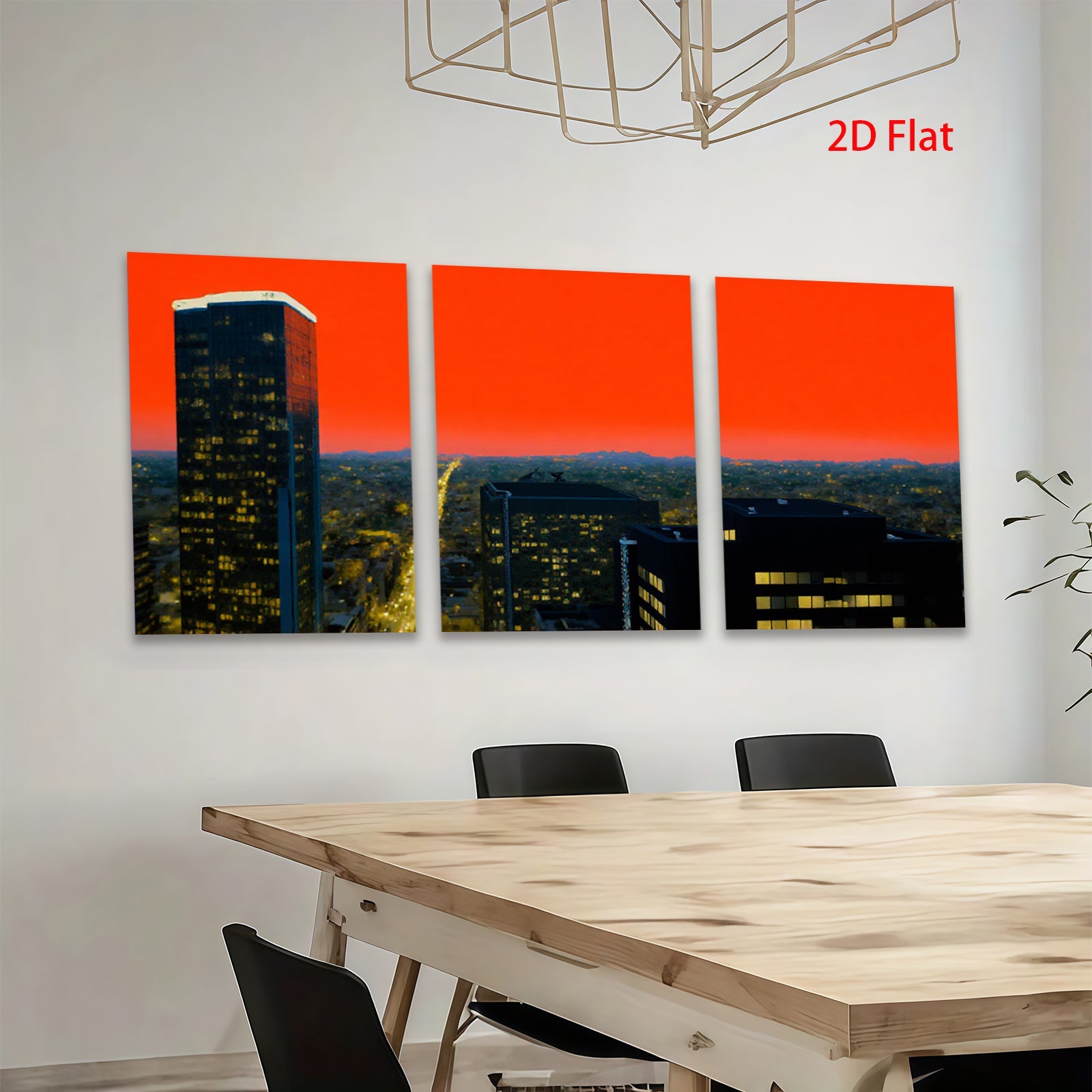 2D flat 1pc City Skyline at Dusk Modern Wall Art Living Room Bedroom Decor Gallery Wrapped Canvas Prints for Home Office Rustic Farmhouse Style