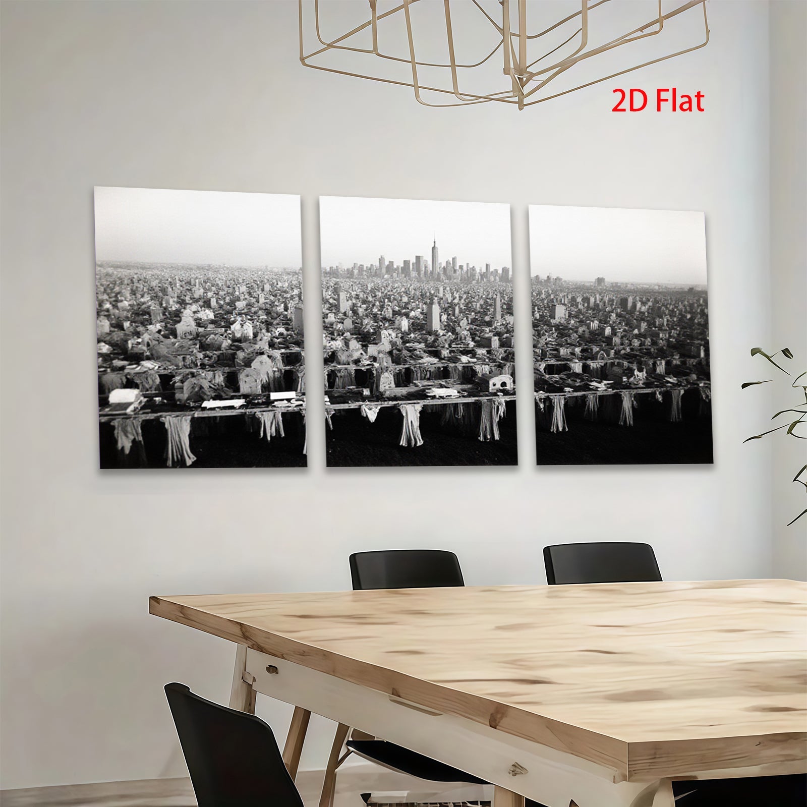2D flat 1pc Cityscape Laundry Day Vibrant Wall Art Modern Farmhouse Decor Living Room Bedroom Gallery Wrapped Canvas Prints