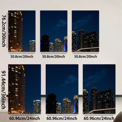 2D flat 1pc Cityscape Night View Modern Wall Art Living Room Bedroom Decor Home Office Canvas Prints Ready to Hang Farmhouse Style