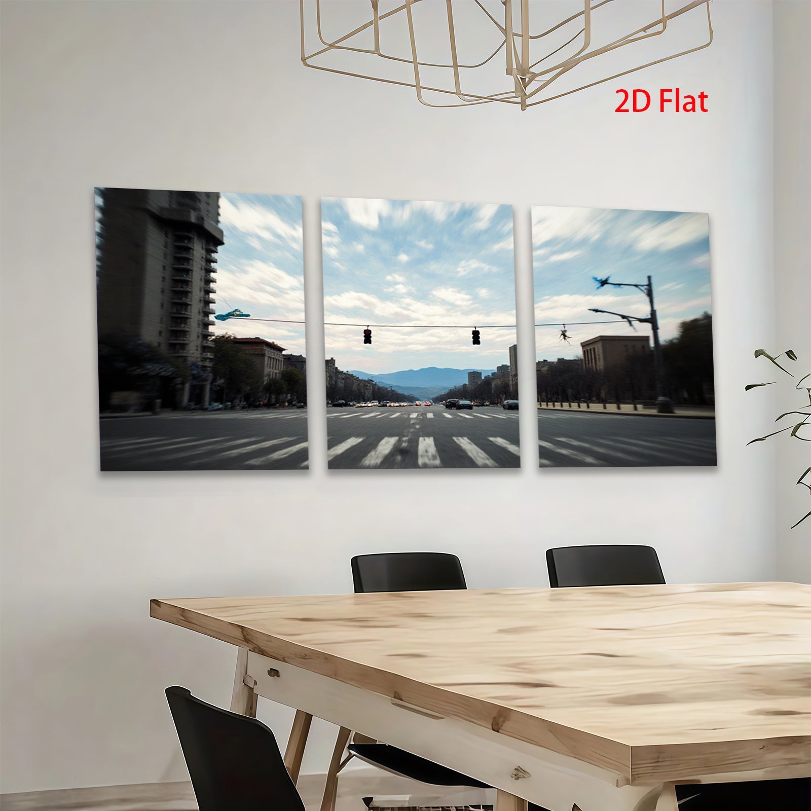 2D flat 1pc Cityscape Street View Modern Wall Art Living Room Bedroom Decor Gallery Wrapped Canvas Prints Ready to Hang Farmhouse Aesthetic Coastal Vibe