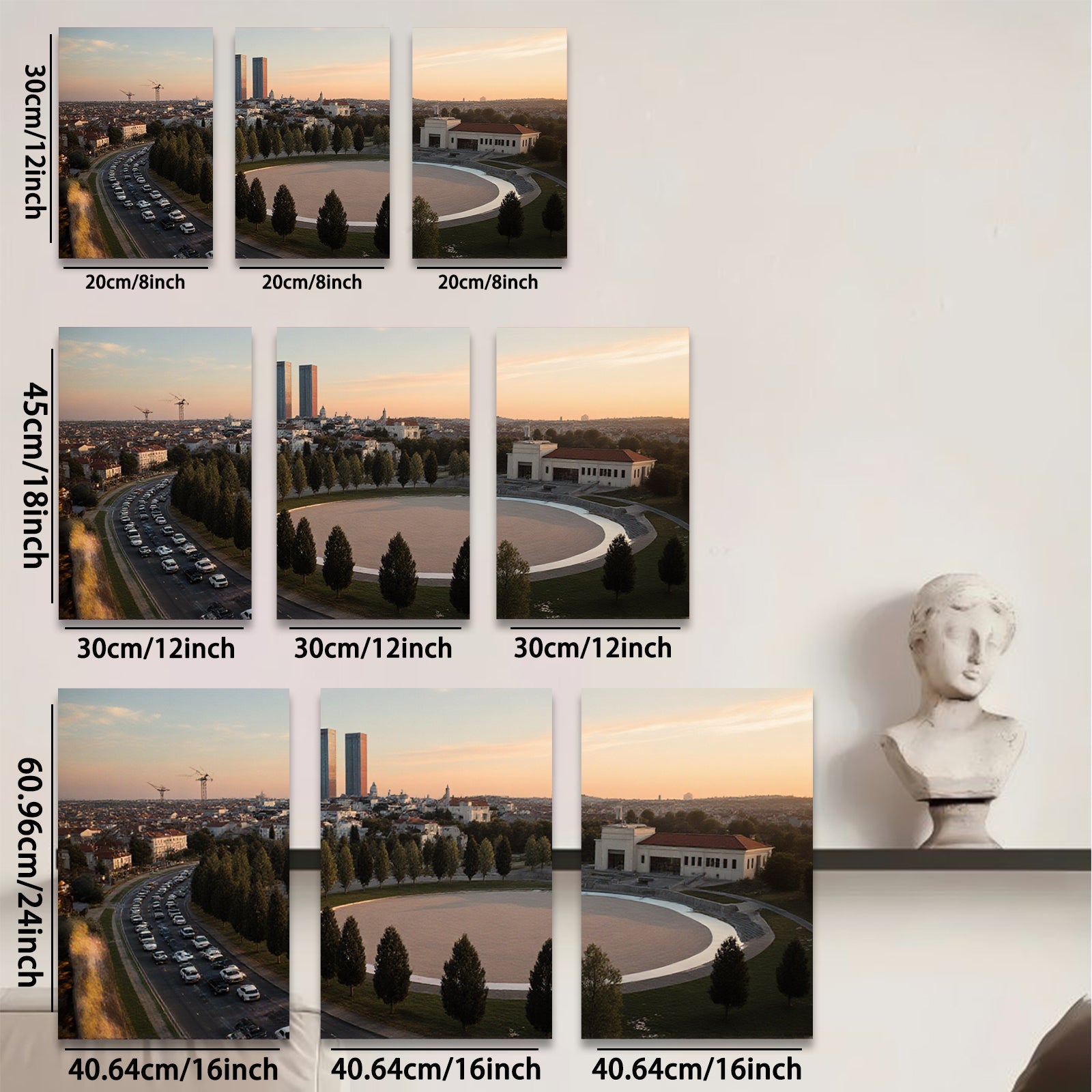 2D flat 1pc Cityscape View Modern Wall Art Living Room Bedroom Decor Farmhouse Style Canvas Prints Inspirational Home Artwork Trending Now Gallery Wrapped