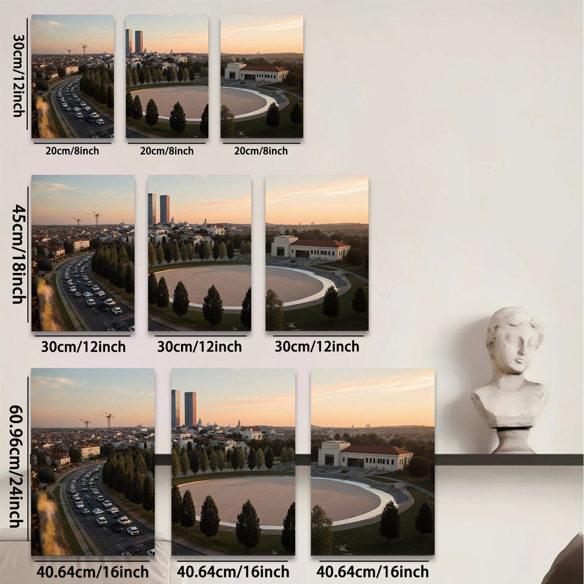 2D flat 1pc Cityscape View Modern Wall Art Living Room Bedroom Decor Farmhouse Style Canvas Prints Inspirational Home Artwork Trending Now Gallery Wrapped