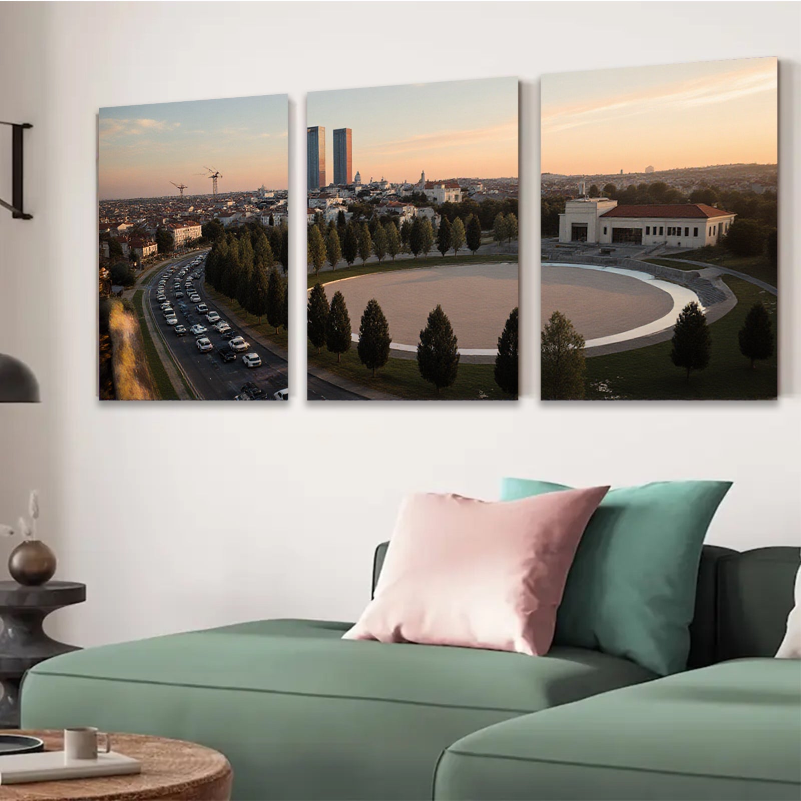 2D flat 1pc Cityscape View Modern Wall Art Living Room Bedroom Decor Farmhouse Style Canvas Prints Inspirational Home Artwork Trending Now Gallery Wrapped