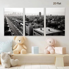 2D flat 1pc Cityscape View Modern Wall Art Living Room Bedroom Home Decor Farmhouse Style Canvas Prints Large Size Trending Now