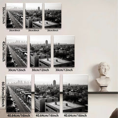 2D flat 1pc Cityscape View Modern Wall Art Living Room Bedroom Home Decor Farmhouse Style Canvas Prints Large Size Trending Now