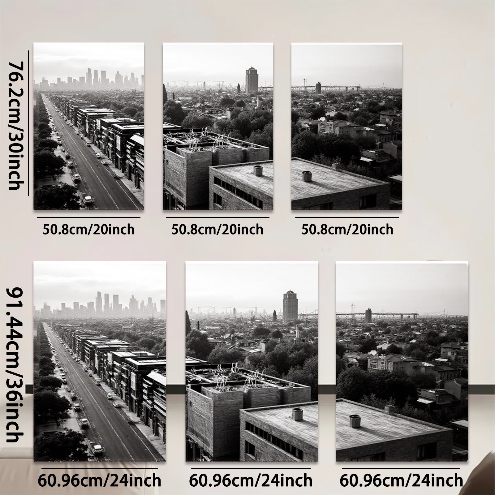 2D flat 1pc Cityscape View Modern Wall Art Living Room Bedroom Home Decor Farmhouse Style Canvas Prints Large Size Trending Now