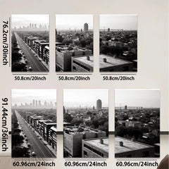 2D flat 1pc Cityscape View Modern Wall Art Living Room Bedroom Home Decor Farmhouse Style Canvas Prints Large Size Trending Now
