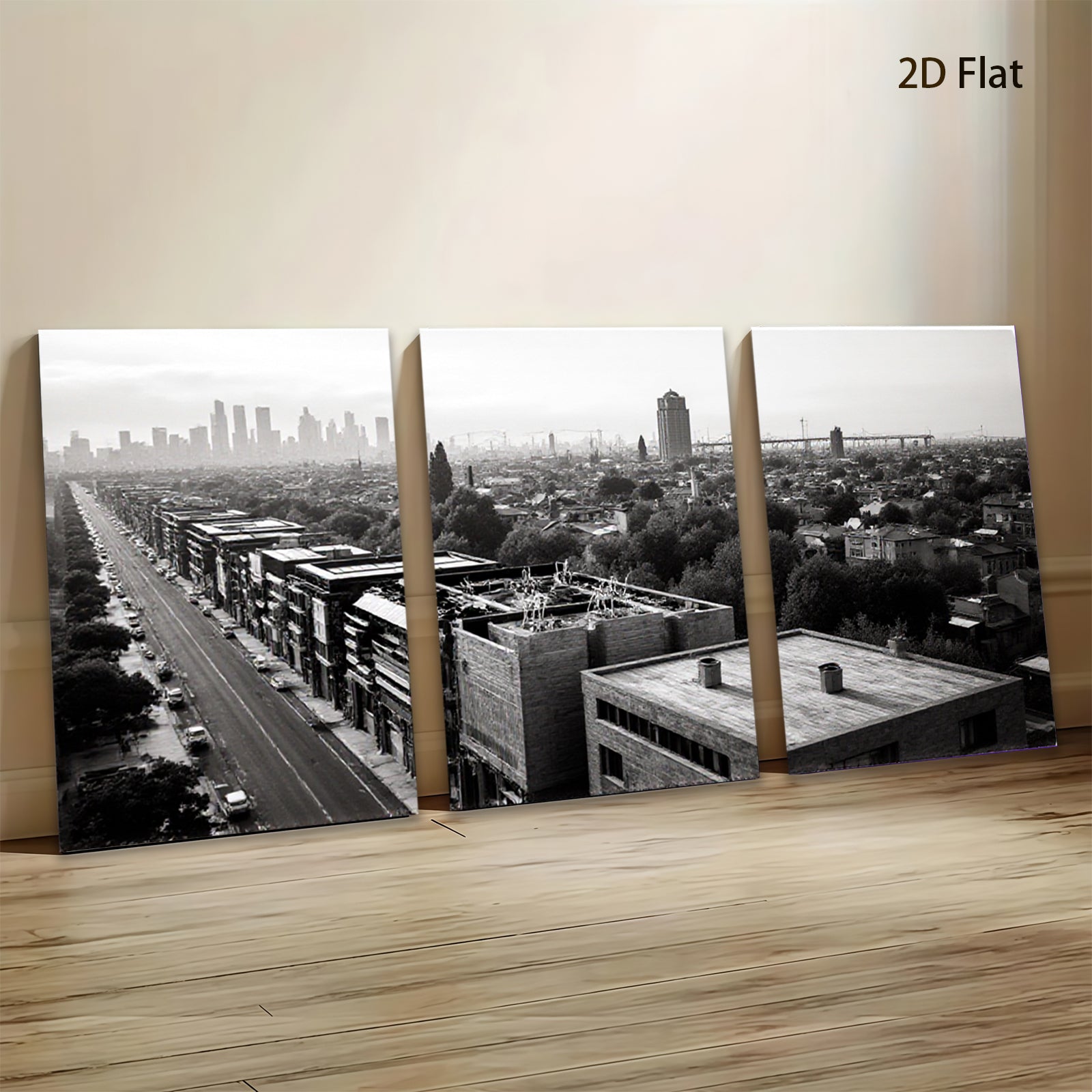 2D flat 1pc Cityscape View Modern Wall Art Living Room Bedroom Home Decor Farmhouse Style Canvas Prints Large Size Trending Now