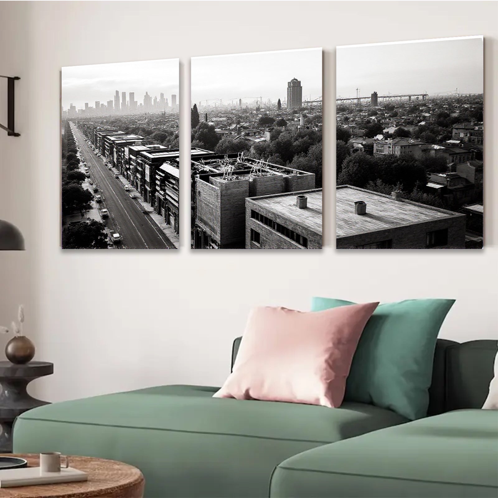 2D flat 1pc Cityscape View Modern Wall Art Living Room Bedroom Home Decor Farmhouse Style Canvas Prints Large Size Trending Now