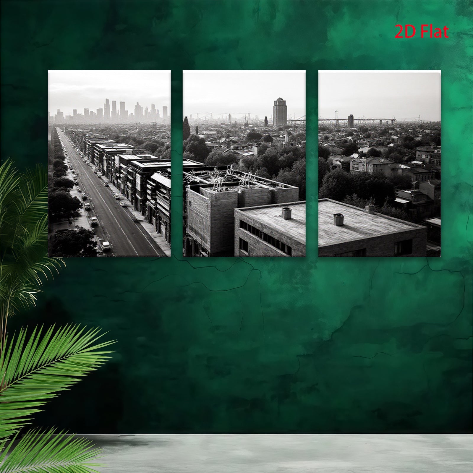 2D flat 1pc Cityscape View Modern Wall Art Living Room Bedroom Home Decor Farmhouse Style Canvas Prints Large Size Trending Now