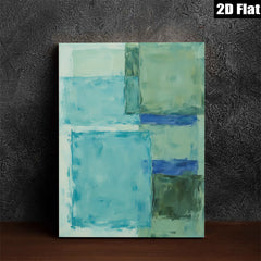 2D flat 1pc Coastal Abstract Canvas Wall Art Modern Geometric Painting Living Room Bedroom Decor Farmhouse Style Gallery Wrapped Ready to Hang