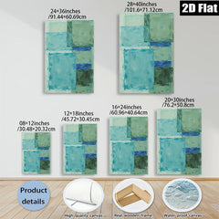 2D flat 1pc Coastal Abstract Canvas Wall Art Modern Geometric Painting Living Room Bedroom Decor Farmhouse Style Gallery Wrapped Ready to Hang