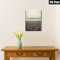 2D flat 1pc Coastal Beach Pebble Shoreline Scene Wall Art For Living Room Bedroom Home Decor Modern Farmhouse Rustic Gallery Wrapped Canvas Prints