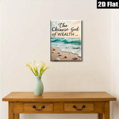 2D flat 1pc Coastal Beach Shells Ocean Wave Serenity Living Room Bedroom Wall Decor Farmhouse Style Gallery Wrapped Canvas Print for Home Decoration Modern Art