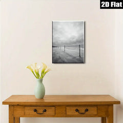 2D flat 1pc Coastal Beach Volleyball Net Scene Ocean Wall Art Living Room Bedroom Decor Farmhouse Style Canvas Prints Gallery Wrapped Ready To Hang