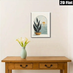 2D flat 1pc Coastal Botanical Wall Art Modern Farmhouse Living Room Bedroom Decor Gallery Wrapped Canvas Prints for Home Office Gallery Wall D��cor