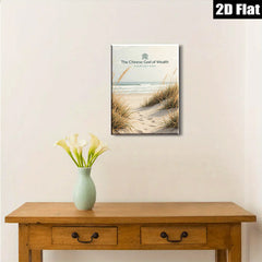 2D flat 1pc Coastal Dune Grass Beach Scene Wall Art for Living Room Bedroom Home Decor Farmhouse Style Canvas Prints Modern Aesthetic Gallery Wrapped Ready to Hang