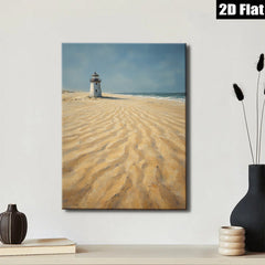 2D flat 1pc Coastal Lighthouse Beach Scene Wall Art for Living Room Bedroom Home Decor Modern Farmhouse Rustic Gallery Wrapped Canvas Prints
