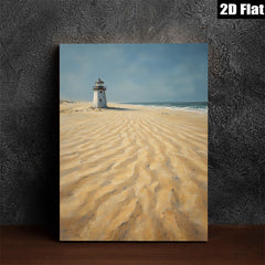 2D flat 1pc Coastal Lighthouse Beach Scene Wall Art for Living Room Bedroom Home Decor Modern Farmhouse Rustic Gallery Wrapped Canvas Prints