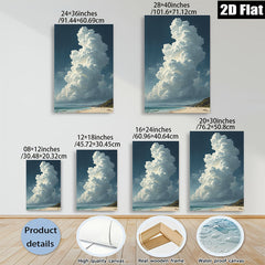 2D flat 1pc Coastal Majesty Dramatic Sky Beach Scene Wall Decor Living Room Bedroom Modern Farmhouse Gallery Wrapped Canvas Prints Ready To Hang