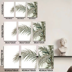 2D flat 1pc Coastal Palm Frond Beach Wall Art Living Room Bedroom Decor Gallery Wrapped Canvas Prints Modern Farmhouse Rustic Home Decorations