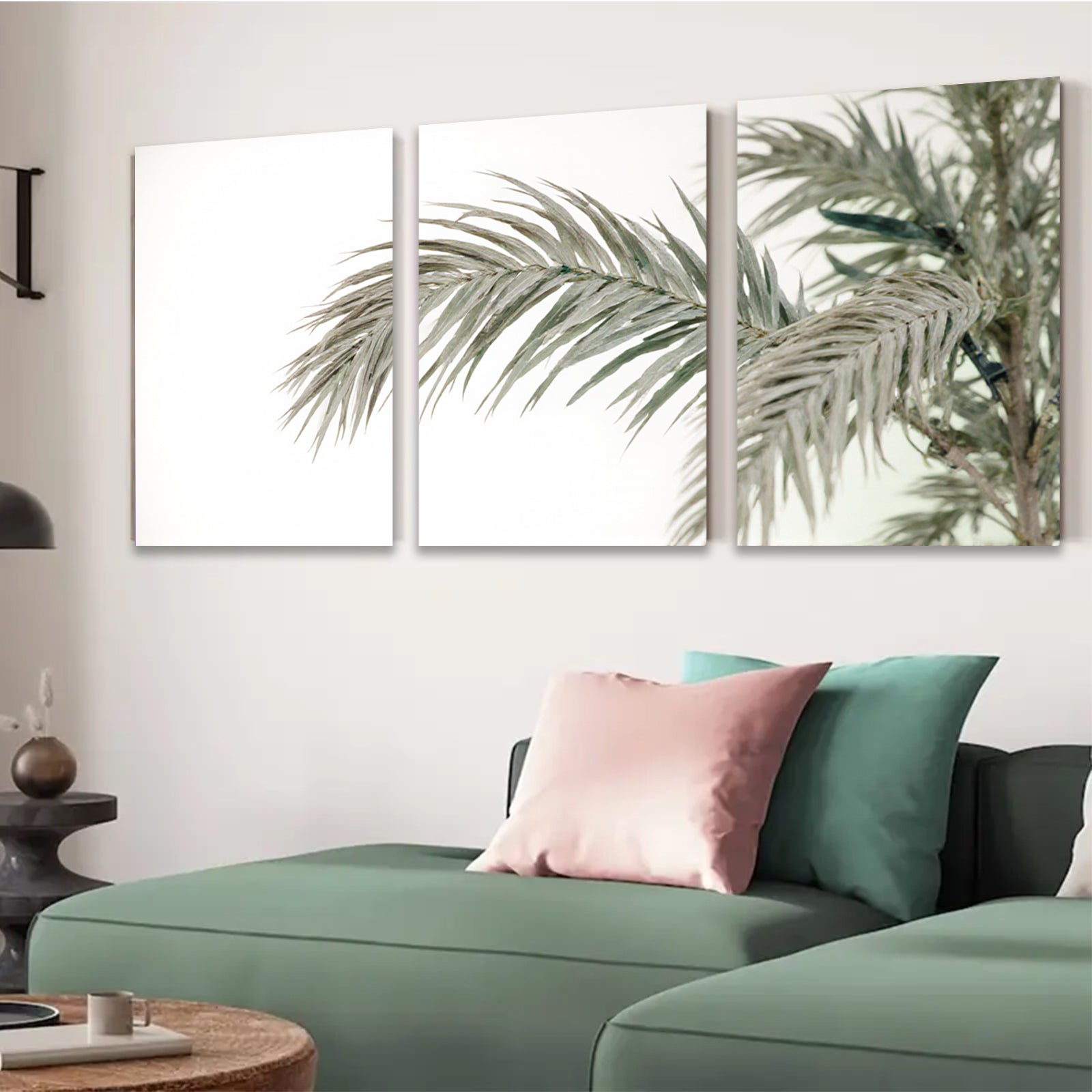 2D flat 1pc Coastal Palm Frond Beach Wall Art Living Room Bedroom Decor Gallery Wrapped Canvas Prints Modern Farmhouse Rustic Home Decorations