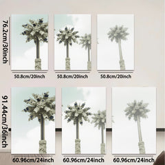 2D flat 1pc Coastal Palm Trees Serene Beach Wall Art Living Room Bedroom Decor Farmhouse Style Modern Canvas Prints Gallery Wrapped Ready to Hang Statement Piece