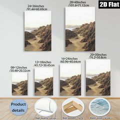 2D flat 1pc Coastal Path Scenic Landscape Wall Art for Living Room Bedroom Home Decor Gallery Wrapped Canvas Prints Modern Farmhouse Style