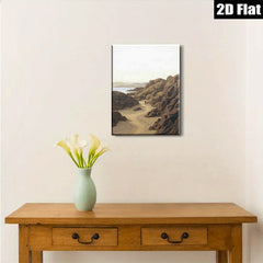2D flat 1pc Coastal Path Scenic Landscape Wall Art for Living Room Bedroom Home Decor Gallery Wrapped Canvas Prints Modern Farmhouse Style