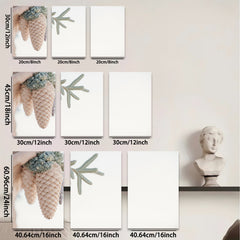 2D flat 1pc Coastal Pinecones Botanical Wall Art Living Room Bedroom Decor Farmhouse Style Gallery Wrapped Canvas Print Modern Minimalist Artwork Trending Now