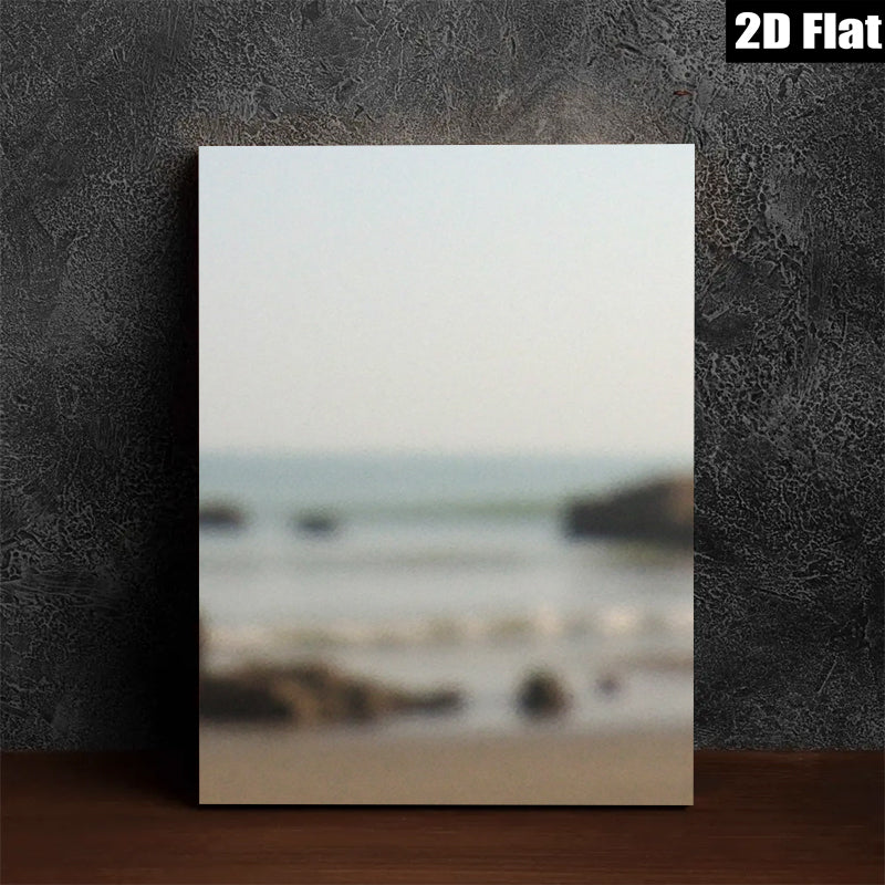 2D flat 1pc Coastal Serenity Beach Waves Ocean View Wall Art Decor for Living Room Bedroom Bathroom Modern Farmhouse Gallery Wrapped Canvas Prints Ready to Hang