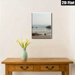 2D flat 1pc Coastal Serenity Beach Waves Ocean View Wall Art Decor for Living Room Bedroom Bathroom Modern Farmhouse Gallery Wrapped Canvas Prints Ready to Hang