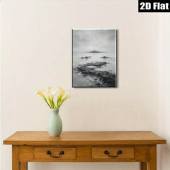 2D flat 1pc Coastal Serenity Dramatic Isle Landscape Wall Decor For Living Room Bedroom Office Modern Farmhouse Gallery Wrapped Canvas Prints Ready To Hang