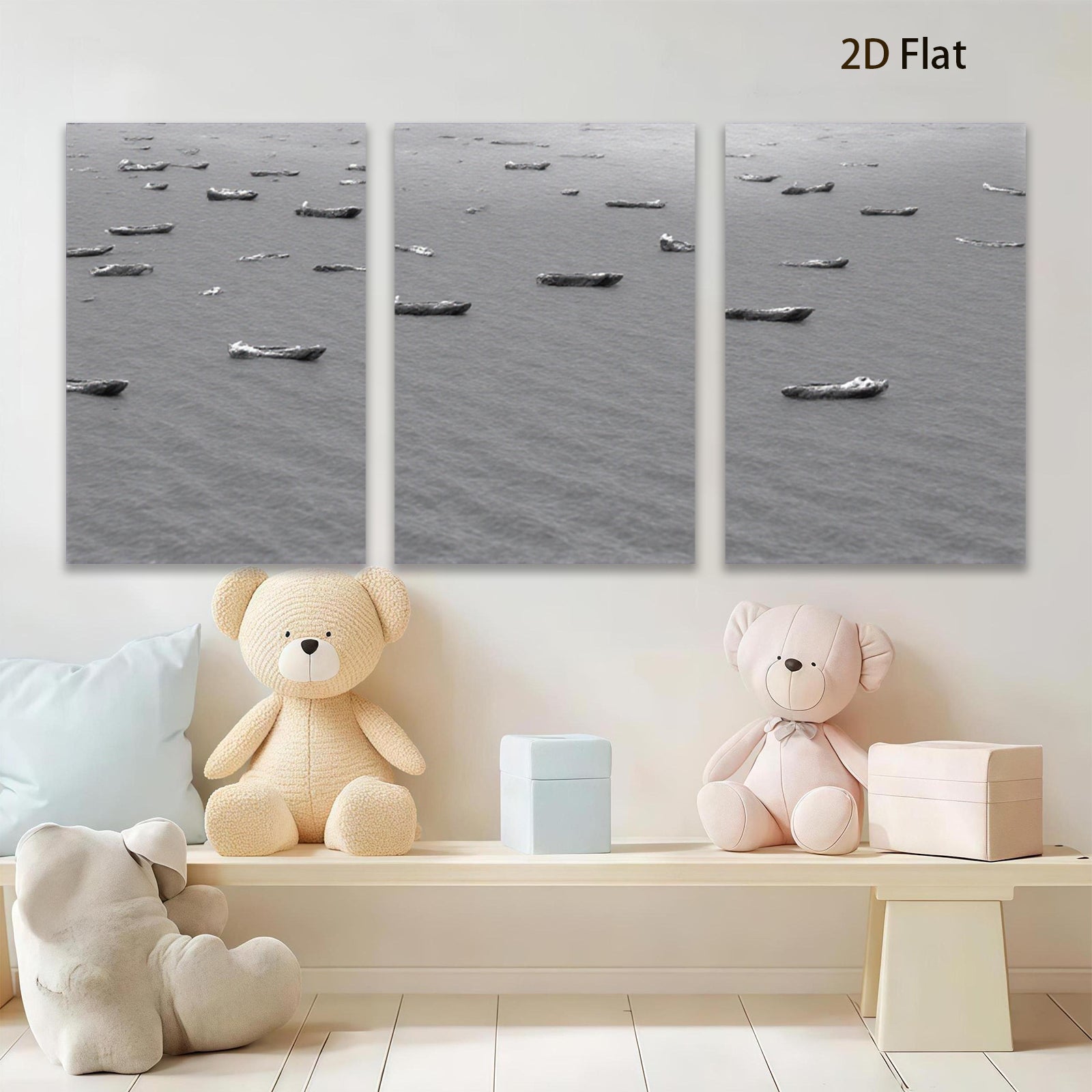 2D flat 1pc Coastal Serenity Minimalist Boatscape Wall Decor Living Room Bedroom Gallery Wrapped Canvas Prints Modern Farmhouse Style Textured Artwork Rustic Chic