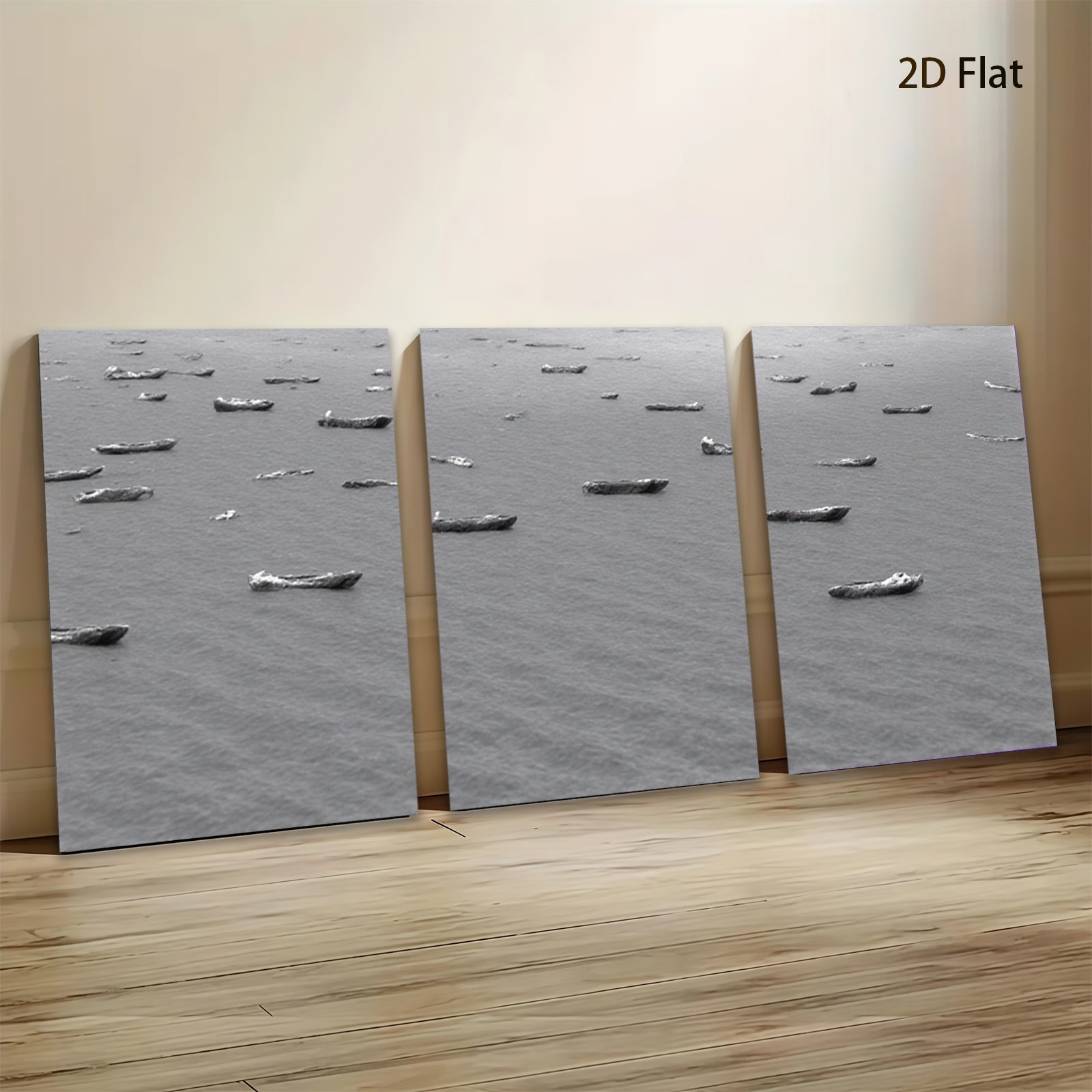2D flat 1pc Coastal Serenity Minimalist Boatscape Wall Decor Living Room Bedroom Gallery Wrapped Canvas Prints Modern Farmhouse Style Textured Artwork Rustic Chic