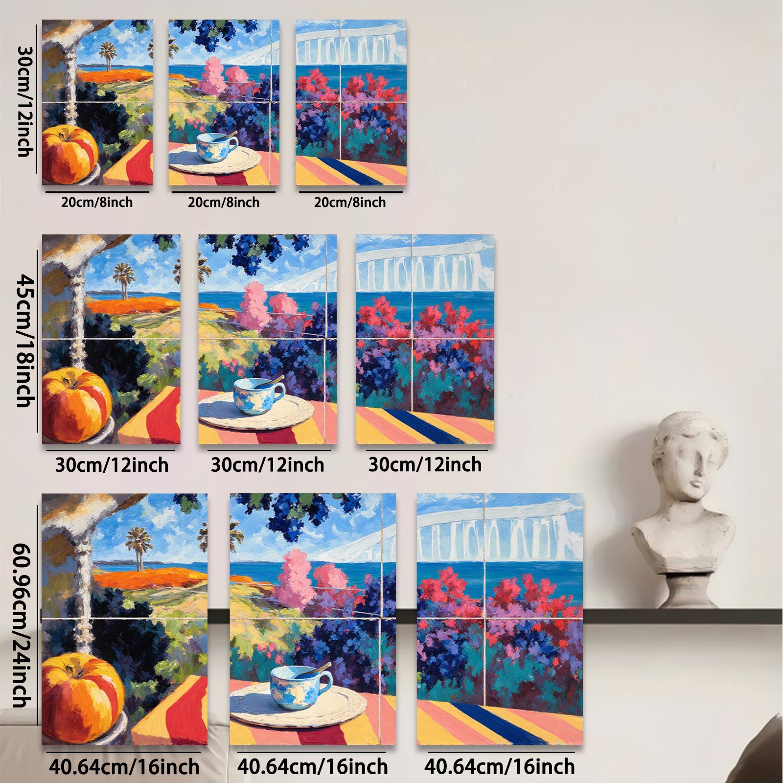 2D flat 1pc Coastal Still Life with Golden Gate Bridge View Living Room Bedroom Wall Decor Farmhouse Style Canvas Prints Modern Art