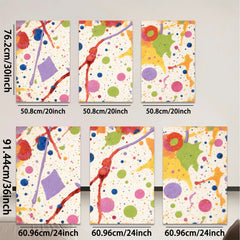 2D flat 1pc Colorful Abstract Splatter Canvas Wall Art Modern Living Room Bedroom Decor Farmhouse Style Gallery Wrapped Pictures Ready to Hang