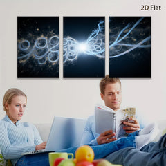 2D flat 1pc Cosmic Burst Energy Flow Abstract Wall Art for Living Room Bedroom Home Decor Modern Canvas Prints Gallery Wrapped Ready to Hang farmhouse style