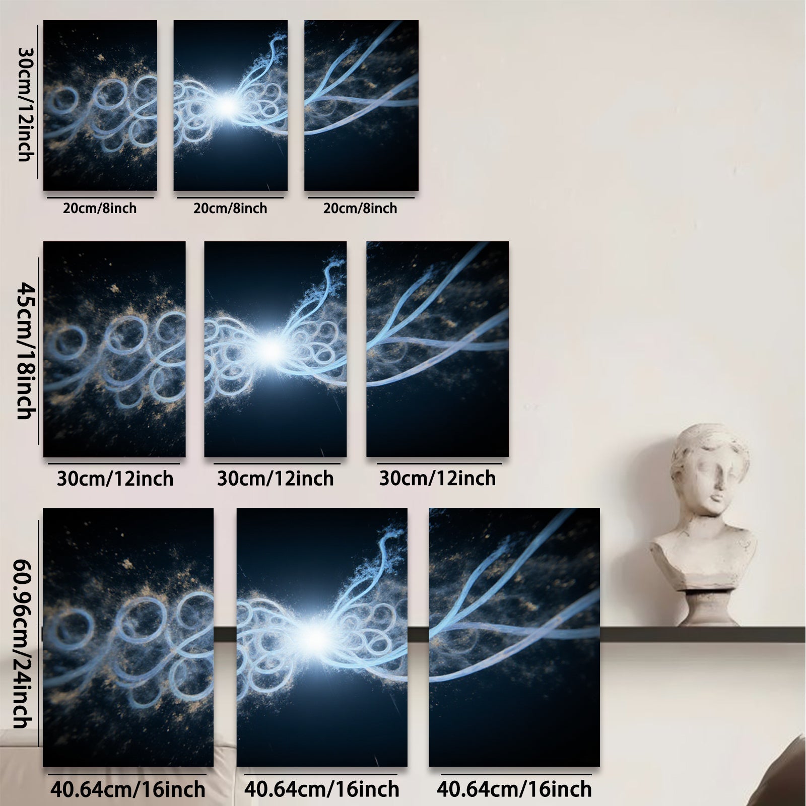 2D flat 1pc Cosmic Burst Energy Flow Abstract Wall Art for Living Room Bedroom Home Decor Modern Canvas Prints Gallery Wrapped Ready to Hang farmhouse style