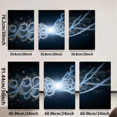 2D flat 1pc Cosmic Burst Energy Flow Abstract Wall Art for Living Room Bedroom Home Decor Modern Canvas Prints Gallery Wrapped Ready to Hang farmhouse style