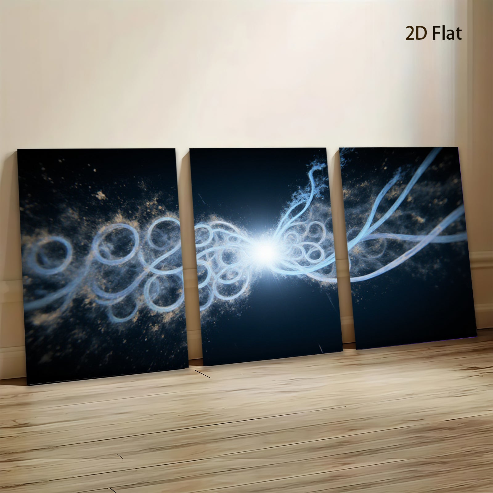 2D flat 1pc Cosmic Burst Energy Flow Abstract Wall Art for Living Room Bedroom Home Decor Modern Canvas Prints Gallery Wrapped Ready to Hang farmhouse style